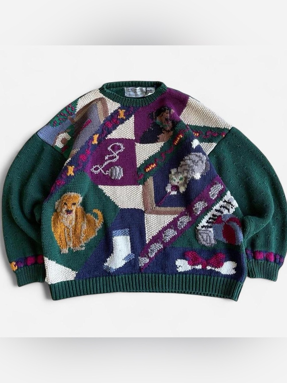 Vintage Signatures by Northern Isles Chunky Hand Knit Dog Cat Sweater 2X